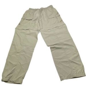 Columbia Olive Green Hybrid PFG Nylon Convertible Cargo Fishing Pants Men’s XL